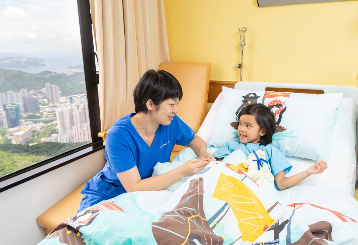 nurse with child patient