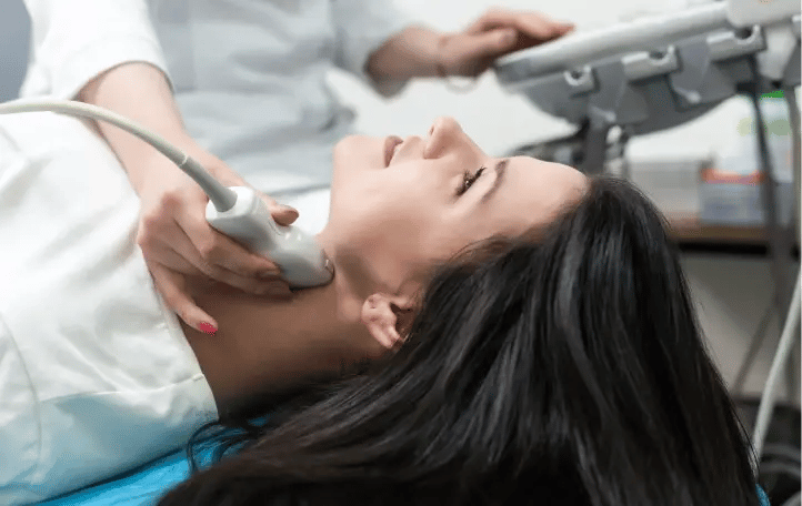 Neck ultrasound examination